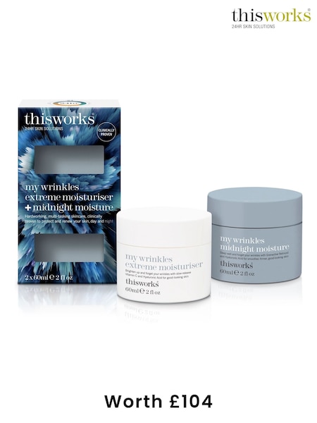 This Works My Wrinkles Extreme Moisturiser + Midnight Moisture (Worth £104) (AK2755) | £62