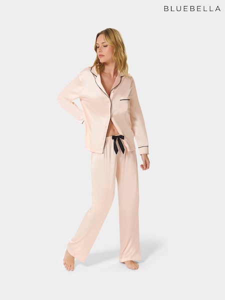 Bluebella Claudia Luxury Satin Long Pyjama Set (AK2824) | £49