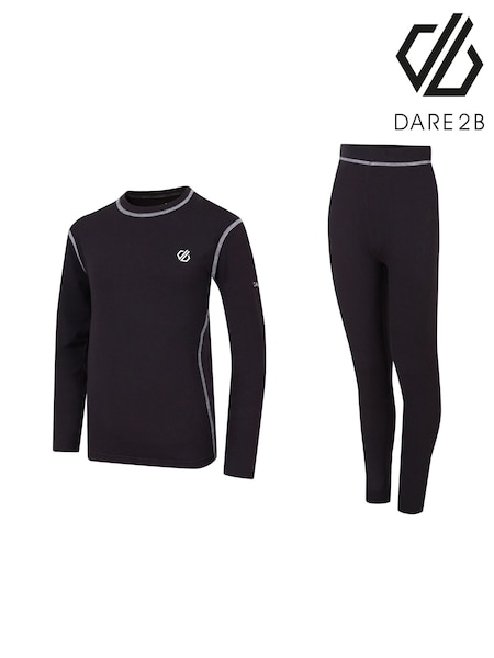Dare 2b Kids Pow II Base layer Black Set (AK2897) | £28