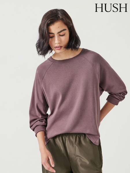 Hush Brown Matilda 100% Cotton Raglan T-Shirt (AK2971) | £40