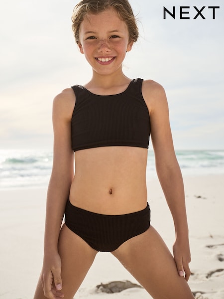 Black Textured Bikini (3-16yrs) (AK3044) | £14 - £19