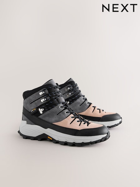 Grey Leather Forever Comfort® Vibram Sole Waterproof Lace Up Hiker Boots (AK3167) | £140