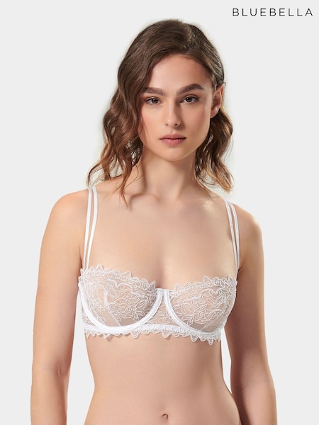 Bluebella Audrey Balcony Underwired Mesh and Embroidered Detail Bra (AK3245) | £39