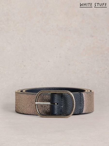 White Stuff Metallic Reversible Leather Belt (AK3266) | £29