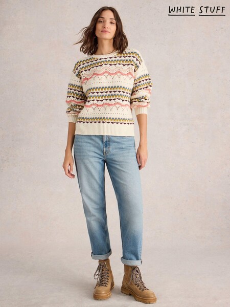 White Stuff White Piper Pointelle Jumper (AK3271) | £41