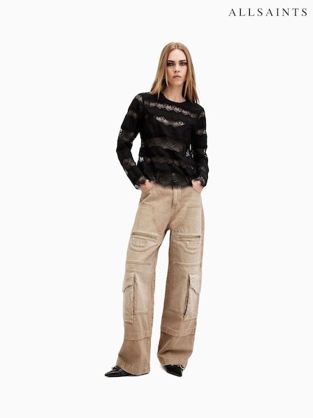 AllSaints Black Tiff Top (AK3379) | £159