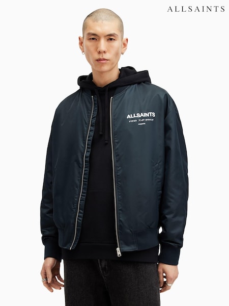 AllSaints Blue Underground Relaxed Fit Bomber Jacket (AK3391) | £249