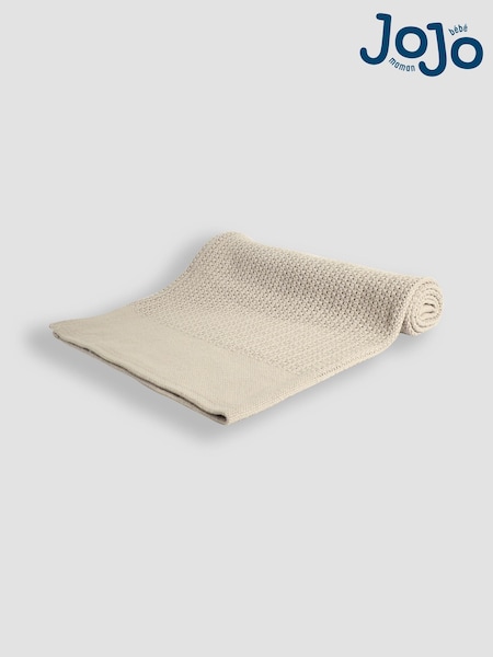 JoJo Maman Bébé Oatmeal Woven Cellular Blanket (AK3398) | £18
