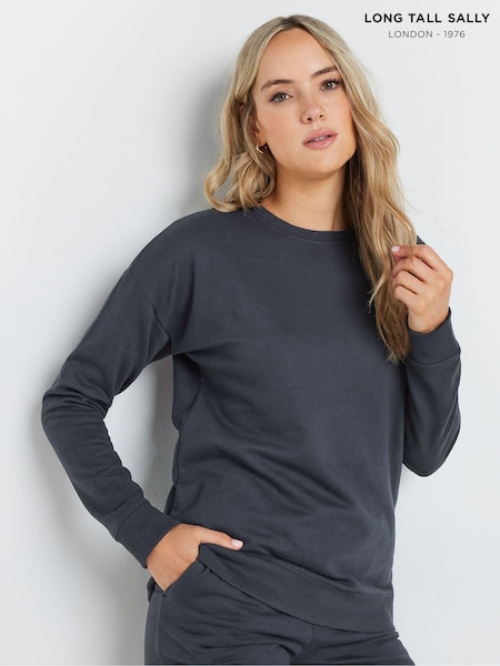 Long Tall Sally Blue Crew Neck Sweatshirt (AK3446) | £23
