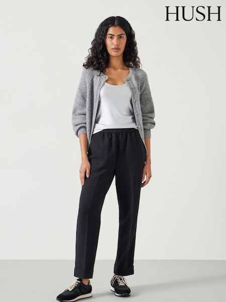 Hush Black Slim Pull On Suit Trousers (AK3546) | £80
