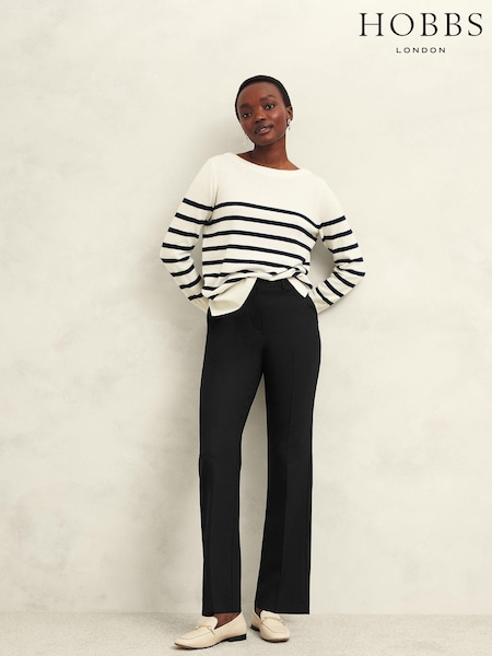 Hobbs Black Petite Gerrie Trousers (AK3608) | £119