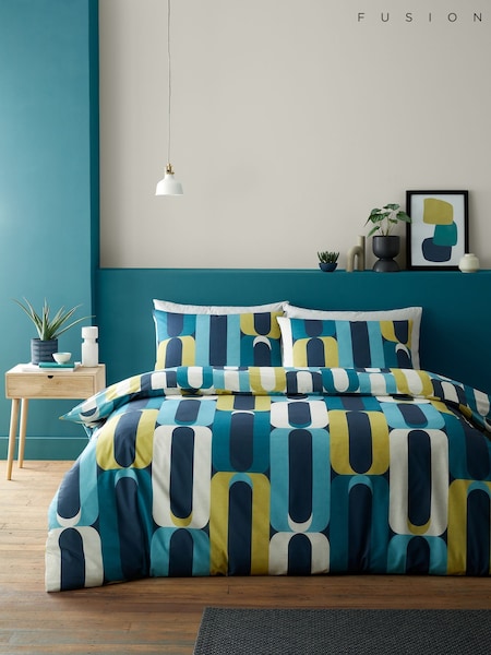 Fusion Blue Orea Easycare Duvet Cover Set (AK3680) | £20 - £35