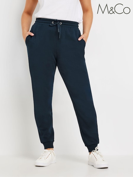 M&Co Blue Cuffed Drawtsring Joggers (AK3706) | £26