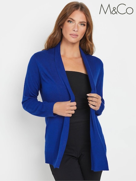 M&Co Blue Shawl Cardigan (AK3726) | £29