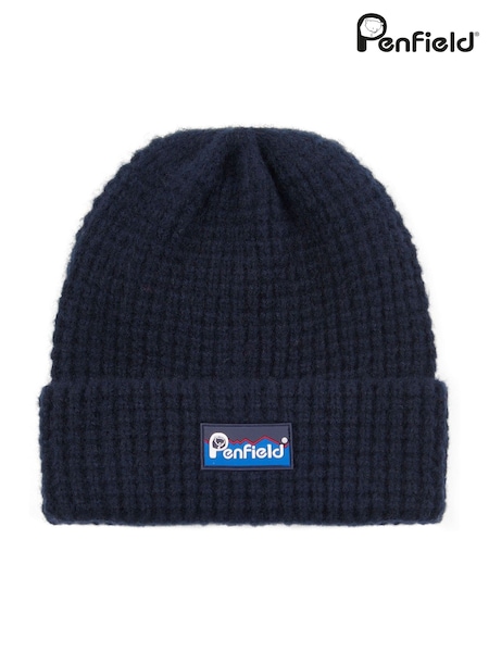 Penfield Blue Mens Waffle Winter Beanie (AK3938) | £25