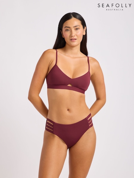 Purple - Seafolly Collective Nylon Stretch Bikini Top