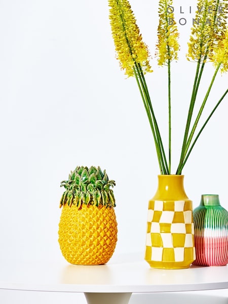 Oliver Bonas Yellow Ceramic Pineapple Vase (AK4184) | £40