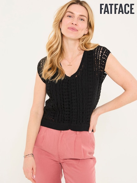 FatFace Florence Black Knitted Tank (AK4306) | £49.50