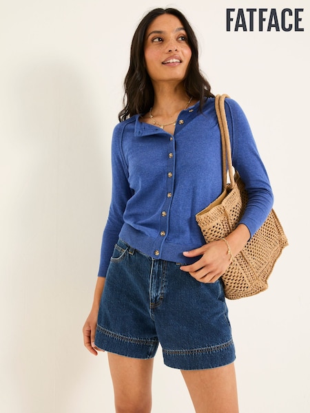 FatFace Rose Bright Blue Crew Neck Cardigan (AK4314) | £42