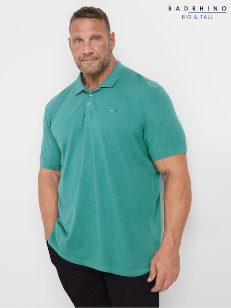 BadRhino Big & Tall Blue 100% Cotton Plain Polo Shirt (AK4421) | £20