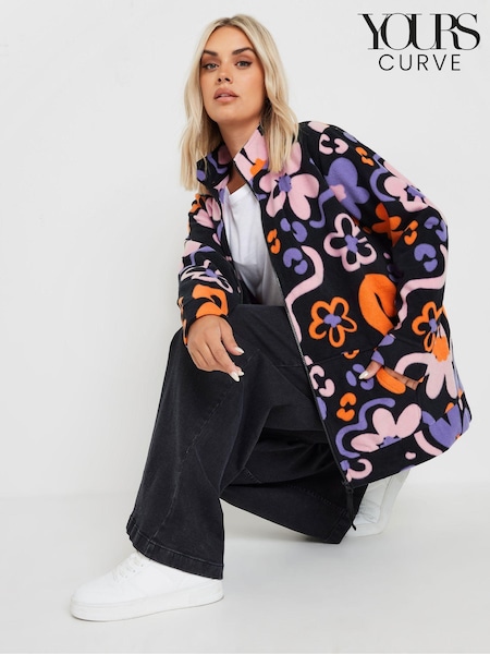 Yours Curve Black/White Fleece (AK4506) | £29