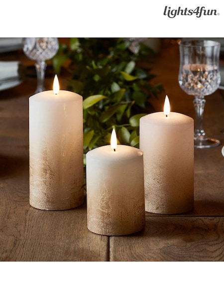 Lights4fun Mini Light Up Ceramic Pumpkin Trio (AK4542) | £35