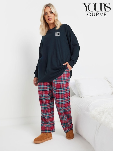 Yours Curve Red Check Pyjamas (AK4569) | £28
