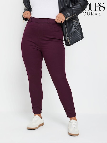 Yours Curve Red Grace Jeggings (AK4578) | £27