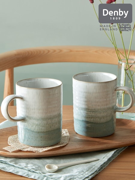 Denby Set of 2 Green Kiln Mugs (AK4684) | £40