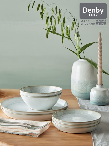 Denby 12 Piece Green Kiln Tableware Dinner Set (AK4702) | £234