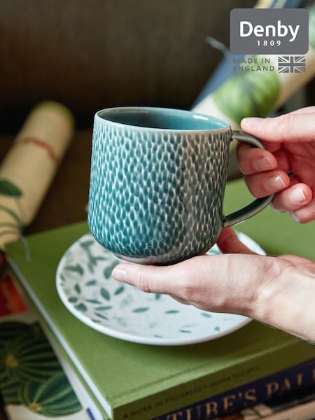 Denby Set of 2 Green Carve Large Mugs (AK4719) | £36