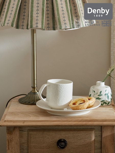 Denby Set of 2 White Carve Large Mugs (AK4751) | £36