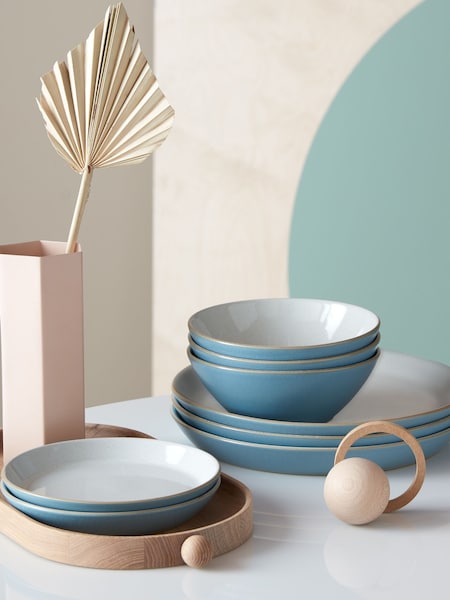 Denby 12 Piece Blue Impression Tableware Dinner Set (AK4753) | £136