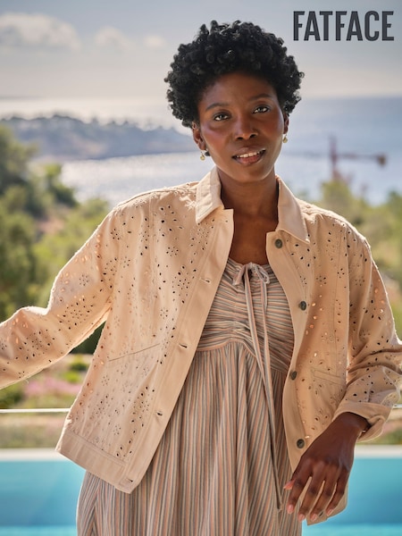FatFace Hazel Dark Natural Hazel Broderie Jacket (AK4760) | £59