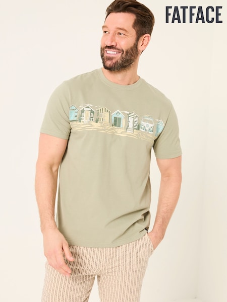 FatFace Sage Green VW Beach Hut Tshirt (AK4876) | £29.50