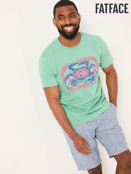 FatFace Green Crab Graphic Tshirt (AK4881) | £28