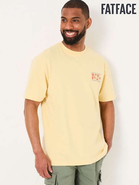 FatFace Yellow Out Of Office 100% Cotton T-Shirt (AK4883) | £28