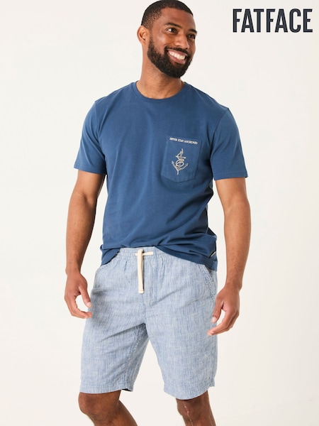 FatFace Navy Anchor Pocket Tshirt (AK4885) | £28