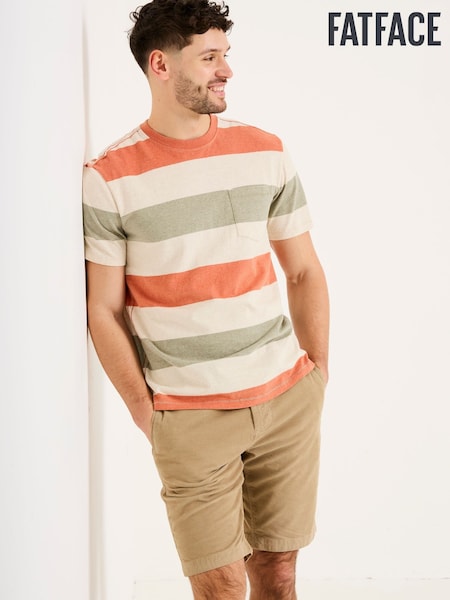 FatFace Oatmeal Block Stripe Tshirt (AK4915) | £28