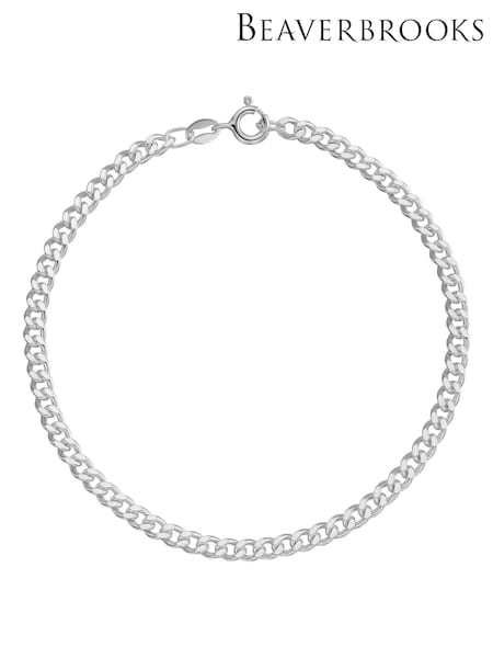 Beaverbrooks Mens Silver Sterling Curb Bracelet (AK5099) | £45
