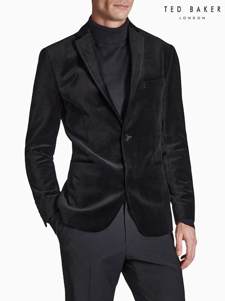 Ted Baker Black 100% Cotton Velvet Jacket (AK5128) | £349