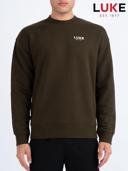 Luke 1977 Relaxed Fit Green Exceptional Sweatshirt (AK5191) | £50