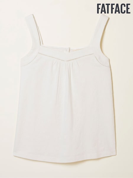 FatFace Carly White Cami Top (AK5298) | £32