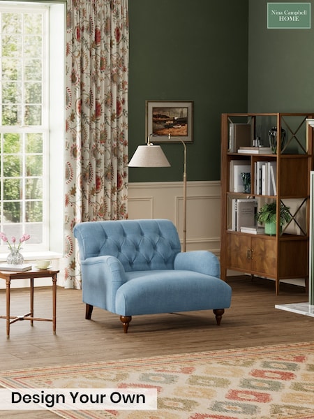 Soren Fine Boucle/Soft Indigo Blue - Milner By Nina Campbell