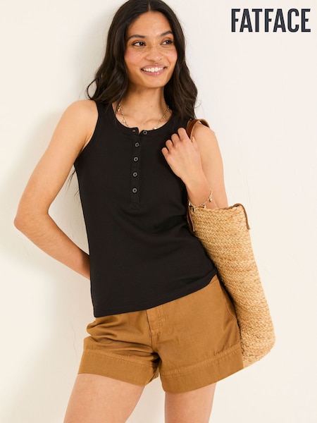 FatFace Rachel Black Rib Vest (AK5491) | £19.50