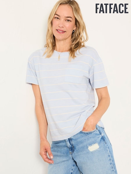 FatFace Lily Light Blue Stripe T Shirt (AK5494) | £25