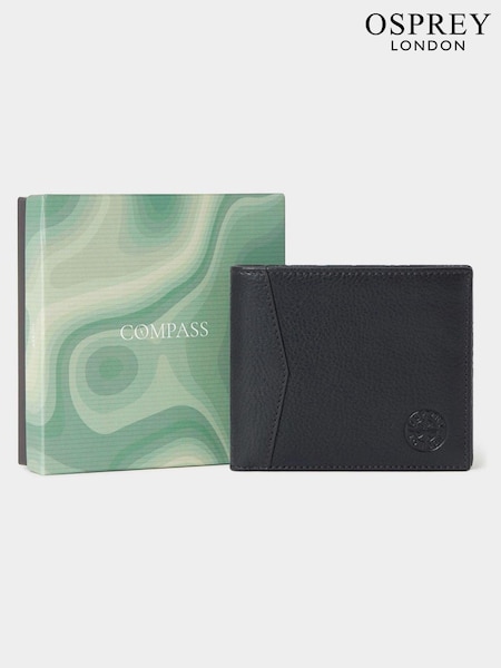 Osprey London The Compass Leather Coin Brown Wallet (AK5573) | £69