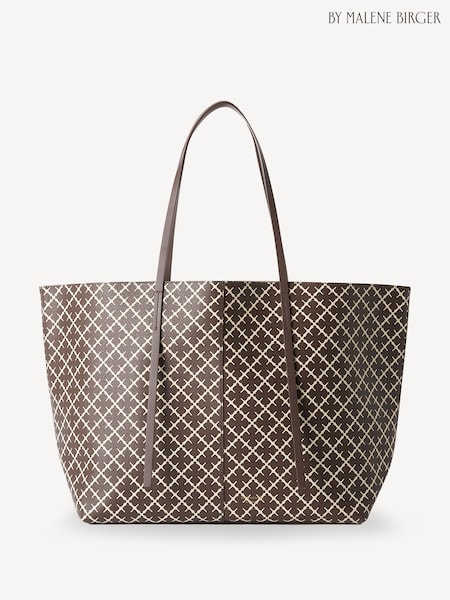 By Malene Birger Brown Abi Jacquard Tote (AK5665) | £320