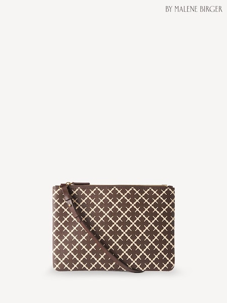 By Malene Birger Brown Ivy Print Purse (AK5673) | £100