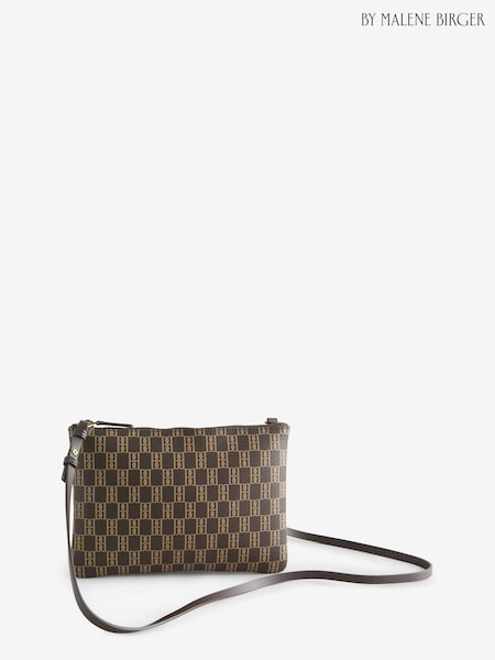 By Malene Birger Brown Ivy Jacquard Purse (AK5679) | £100